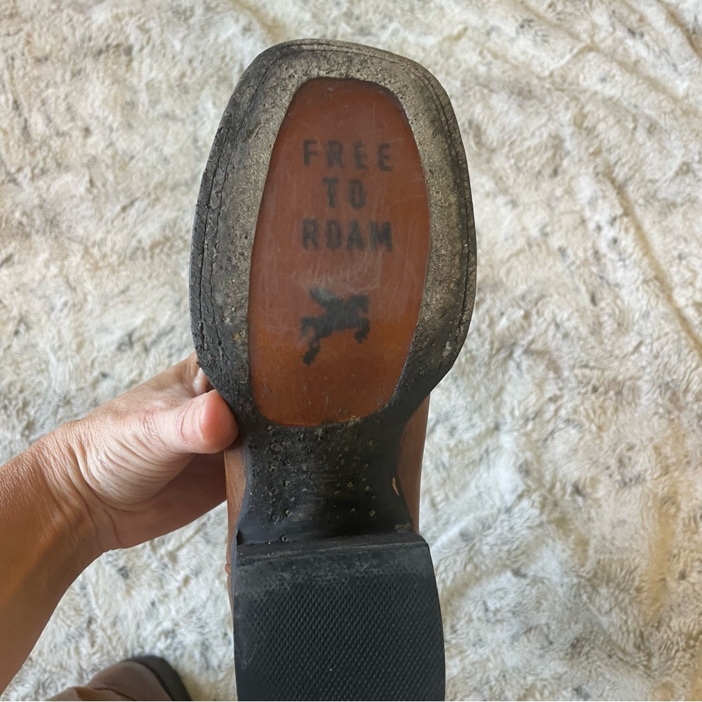Free to Roam brown leather cowgirl boots 6.5 - Picture 8 of 8